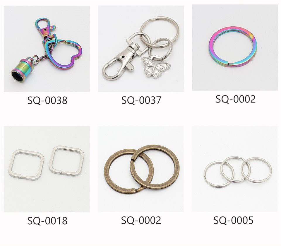 주문 고품질 아연 스테인리스 열쇠 고리 초대형 분할 열쇠 고리