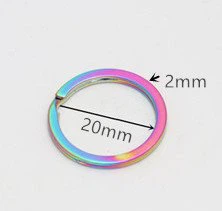 열쇠 고리를 위한 주문 고품질 아연 스테인리스 열쇠 고리 반지 편평한 분할 열쇠 고리